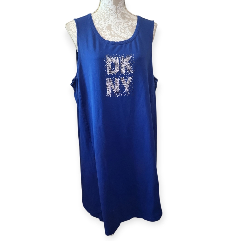 DKNY Embellished Logo T-Shirt Dress Size 2X